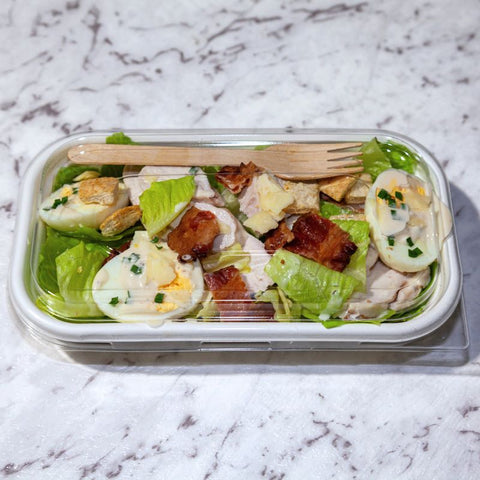 Salad Bowl - Chicken Caesar - Lid - Monkey Business Catering