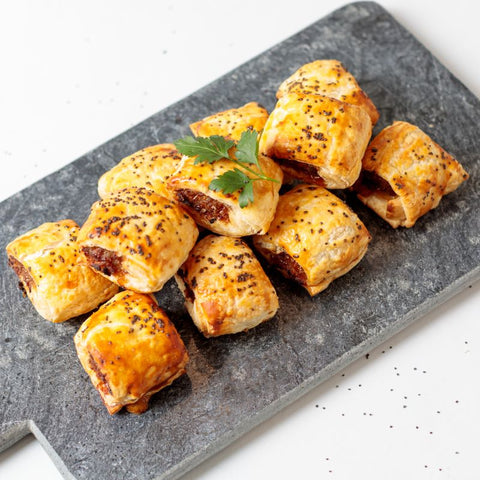 Hot Finger Food - Hot Savouries - Sausage Rolls - Monkey Business Catering