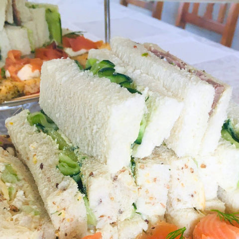 Ribbon Sandwiches - Finger Sandwiches - High Tea Stands - Monkey Business Catering